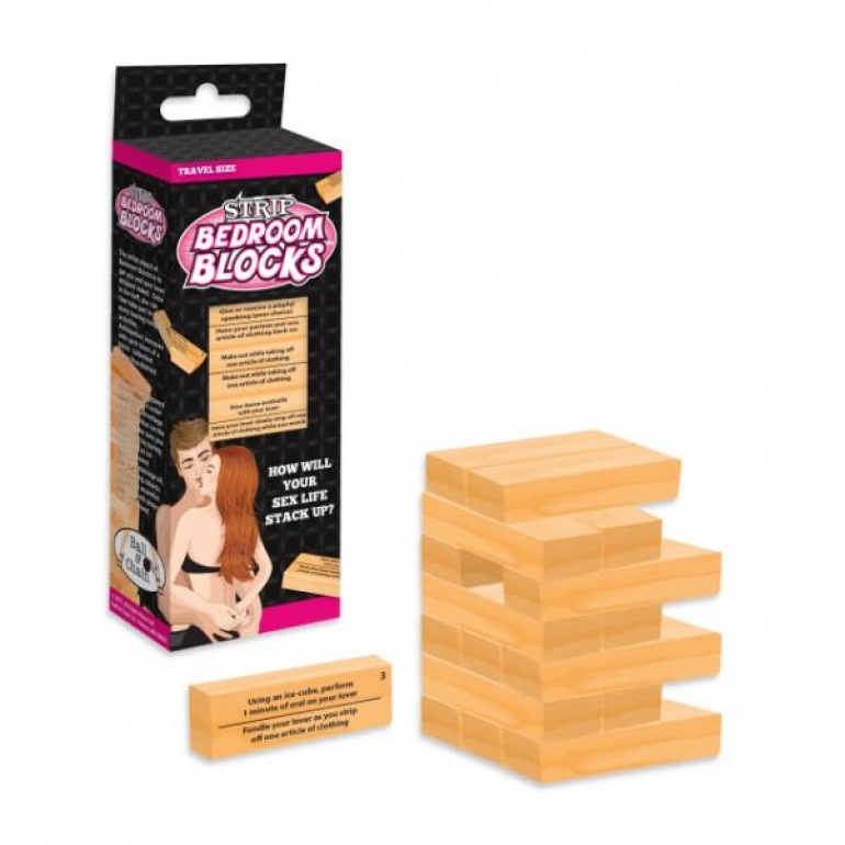 Strip Bedroom Blocks Game Travel Size Brown