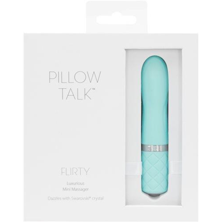 Pillow Talk Flirty Vibe with Swarovski Crystal Teal Blue