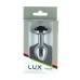 Lux Active Black Rose 3.5in Metal Butt Plug Medium Silver