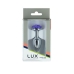 Lux Active Purple Rose 3.5in Metal Butt Plug Small Silver
