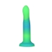 Rave Addiction 8in Glow In The Dark Dildo Blue/green