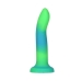 Rave Addiction 8in Glow In The Dark Dildo Blue/green