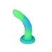 Rave Addiction 8in Glow In The Dark Dildo Blue/green