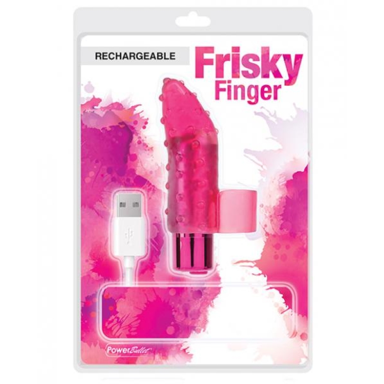 Frisky Finger Rechargeable Pink Vibrator