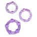 Beaded Elastomer C Rings 3 Pieces Pack - Purple Clear