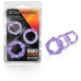 Beaded Elastomer C Rings 3 Pieces Pack - Purple Clear