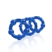 Beaded C Rings 3 Pieces Blue