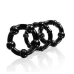 Beaded Penisrings 3 Pieces Pack Black