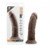 Dr. Skin 8 inches Penis With Suction Cup Chocolate Brown