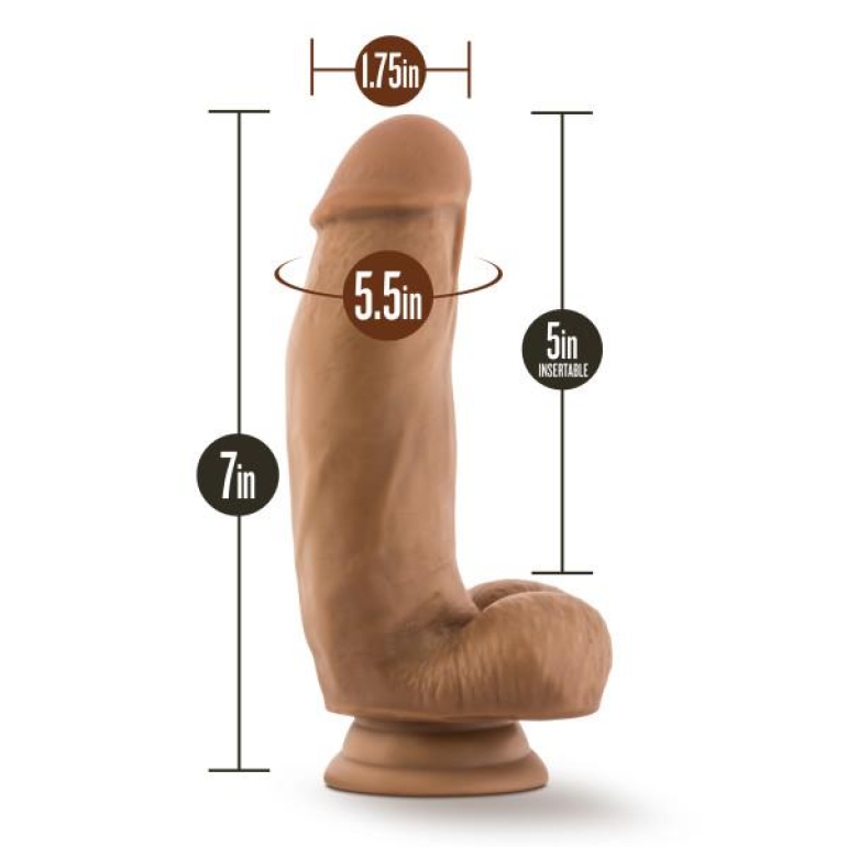 Dr.skin Silicone Dr. Samuel 7 Dildo W Suction Cup Mocha 