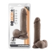 Dr Skin Plus 9in Thick Posable Dildo W/ Balls Chocolate Brown