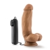 MMA Fighter Vibrating 7 inches Realistic Penis Mocha  Brown