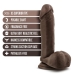Dr Skin Plus 8in Posable Dildo W/ Balls Chocolate Brown