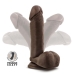 Dr Skin Plus 8in Posable Dildo W/ Balls Chocolate Brown