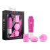 Rose Revitalize Massage Kit with 3 Silicone Attachments Pink Blue