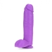 Neo Elite 10in Dual Density Penis W/ Balls Neon Purple