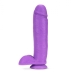 Neo Elite 10in Dual Density Penis W/ Balls Neon Purple