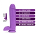 Neo Elite 10in Dual Density Penis W/ Balls Neon Purple