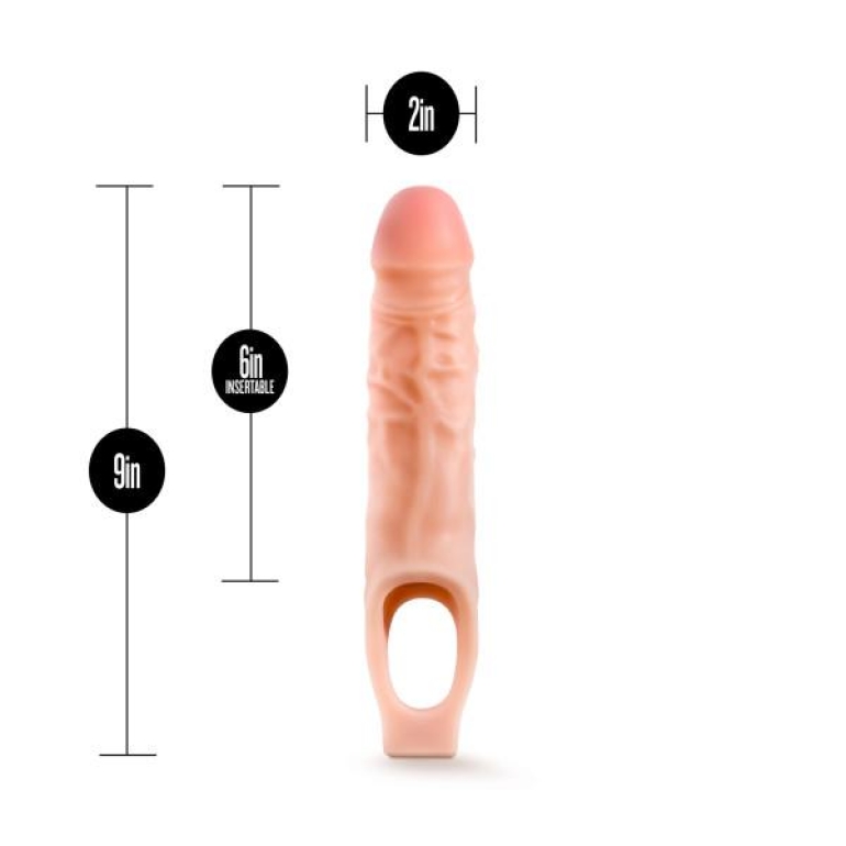 Performance 9 inches Penis Sheath Penis Extender Beige