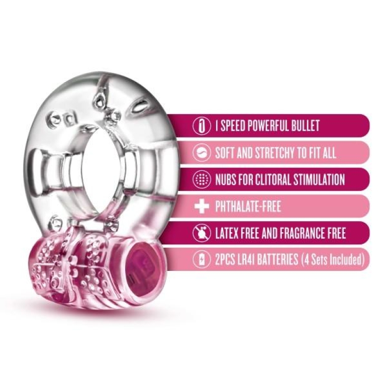 Play With Me Arouser Vibrating C-ring Pink
