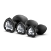 Bling Plugs Training Kit Black with White Gems Clear