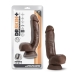 Dr. Skin Plus 8in Thick Dildo W/ Squeezable Balls Chocolate