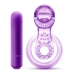 Lick It Vibrating Double Strap Penis Ring Purple