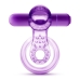 Lick It Vibrating Double Strap Penis Ring Purple