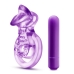 Lick It Vibrating Double Strap Penis Ring Purple