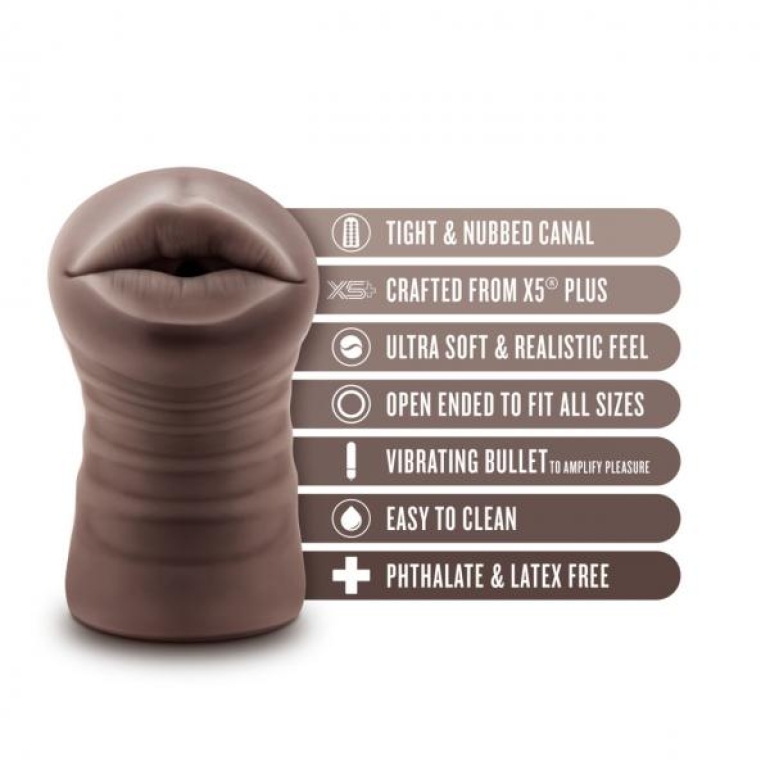 Enlust Krystal Vibrating Stroker Brown