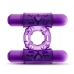 Double Play Dual Vibrating Penis Ring Purple