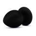 Anal Adventures Platinum Silicone Anal Stout Plug Medium Black