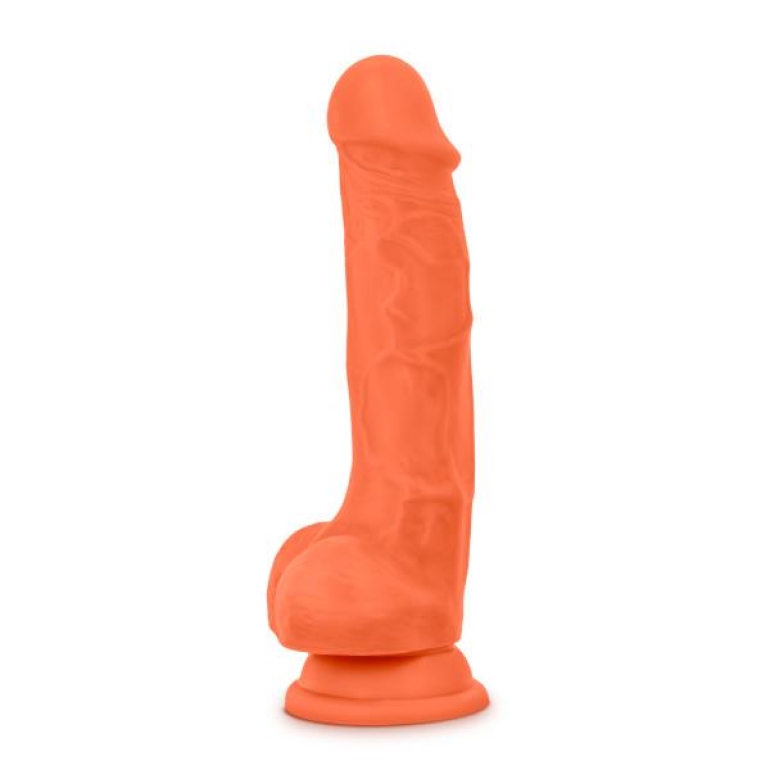 Neo Elite 7.5 inches Silicone Dual Density Penis with Balls Orange