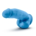 Neo Elite 7in Silicone Dual Density Penis W/ Balls Neon Blue