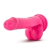 Neo Elite 6in Silicone Dual Density Penis W/ Balls Neon Pink