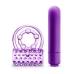 The Player Vibrating Double Strap Penis Ring Purple