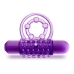 The Player Vibrating Double Strap Penis Ring Purple