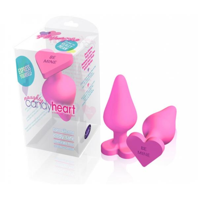 Naughty Candy Hearts Pink Butt Plug