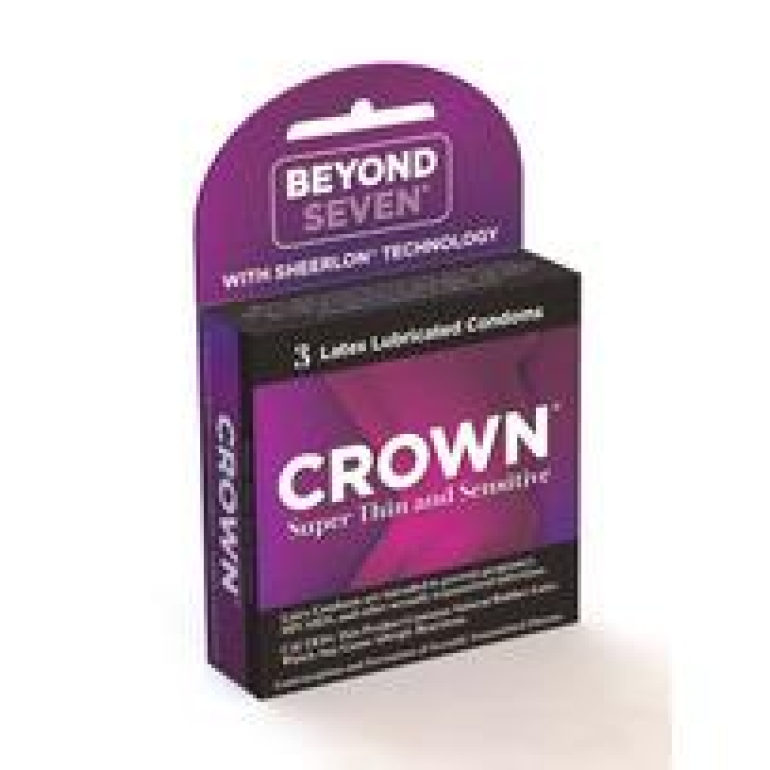 Crown Latex Condoms 3 Pack Clear