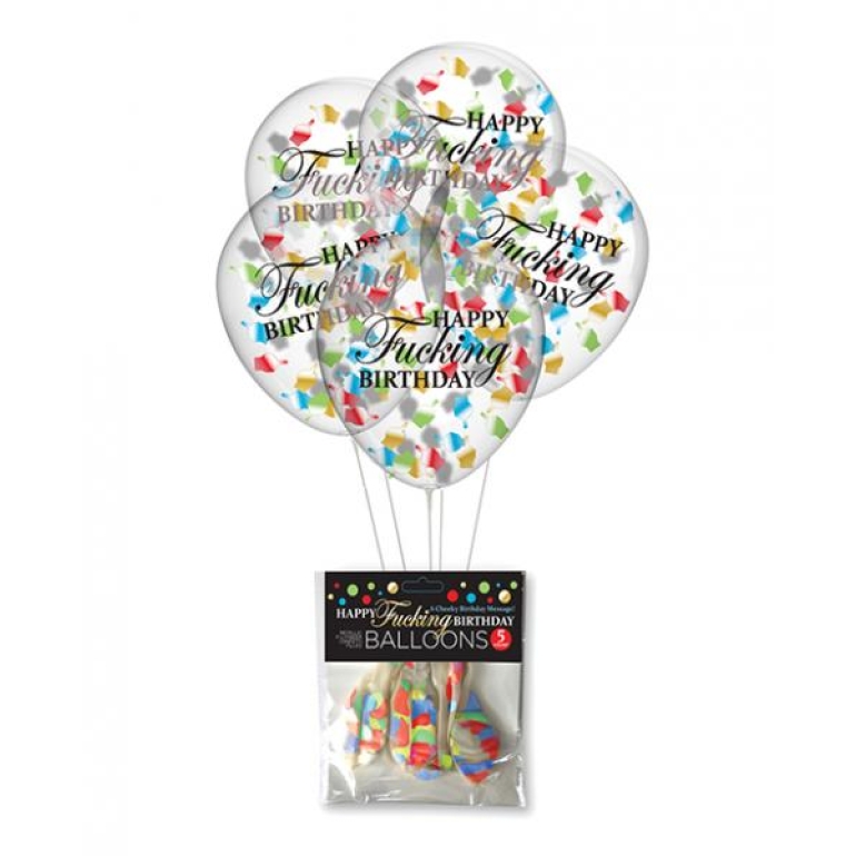 Happy F*ing Birthday Confetti Balloons