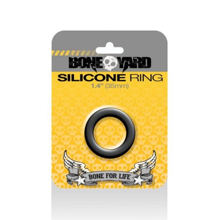 Boneyard Silicone Ring 1.4 inches Black