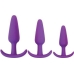 Rump Rockers 3 Piece Anal Plug Training Set Violet Purple