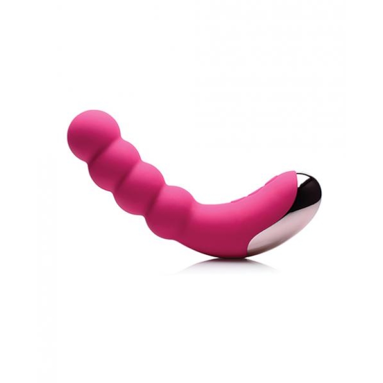 Gossip Silicone Beaded G-spot Rechargeable Vibrator Magenta Pink