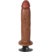 Jock Bareskin 8in Vibrating Latte Dildo Brown