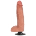 Jock Bareskin 9in Vibrating Vanilla Dildo W/ Balls Beige