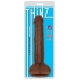 Thinz 8 inches Slim Dong with Balls Chocolate Brown