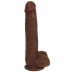 Thinz 8 inches Slim Dong with Balls Chocolate Brown