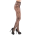 Pantyhose W/ Side Rose Detail Black O/s One Size Fits Most