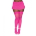 Fishnet Thigh High W/ Back Seam Hot Pink Q/s One Size Queen