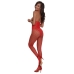 Holiday Open Cup, Open Crotch Bodystocking Red O/S One Size Fits Most